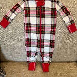 Hanna Andersson Red and White Plaid Footie